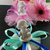 Bimba neonata 3d in gesso ceramico prifumato su tulle 