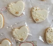 Biscotto anniversario matrimonio personalizzato con nomi wedding cookie