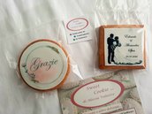 biscotti matrimonio personalizzati a tema con cialda stampata