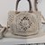 Borsa crochet motivo granny Square,in cordino ,con manici in legno