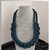 Collana in corda color blu pavone