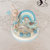 Cake topper coniglietto con palloncino arcobaleno macchina e cubetti con nome