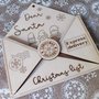 lettera letterina legno natalizia babbo natale decorazione gnomi albero di natale merry christmas handmade laser regalo